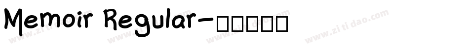 Memoir Regular字体转换
